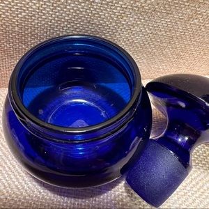 Not for sale /Inventory Check Deep Cobalt Glass Jar with Different Top